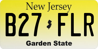 NJ license plate B27FLR