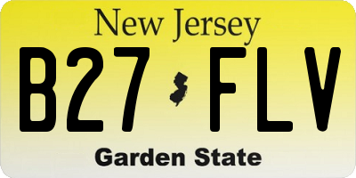 NJ license plate B27FLV