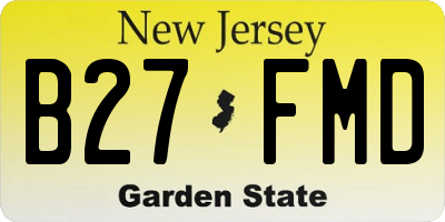 NJ license plate B27FMD