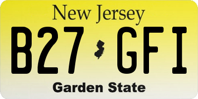 NJ license plate B27GFI