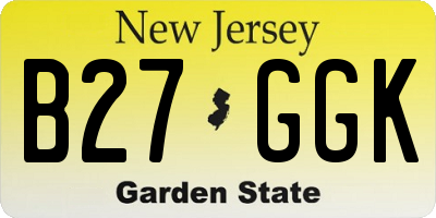 NJ license plate B27GGK