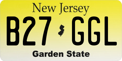 NJ license plate B27GGL