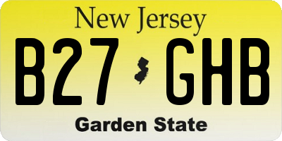 NJ license plate B27GHB