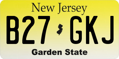 NJ license plate B27GKJ