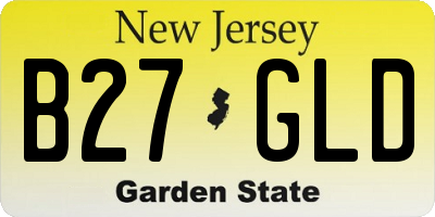 NJ license plate B27GLD