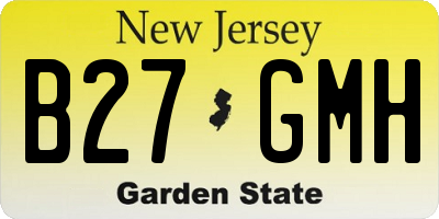 NJ license plate B27GMH