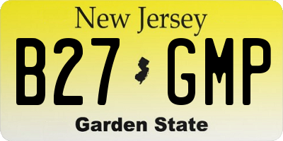 NJ license plate B27GMP