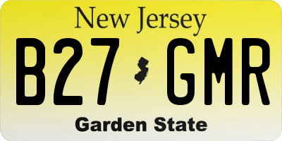NJ license plate B27GMR