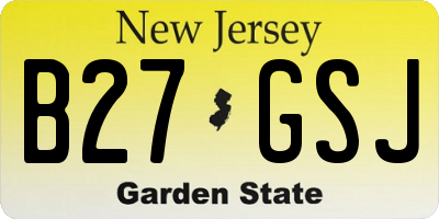 NJ license plate B27GSJ