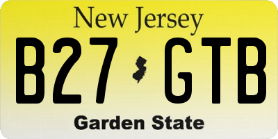NJ license plate B27GTB