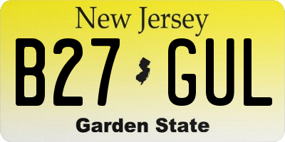 NJ license plate B27GUL