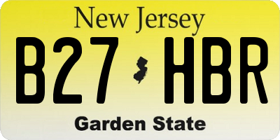 NJ license plate B27HBR