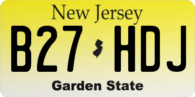 NJ license plate B27HDJ