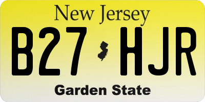 NJ license plate B27HJR