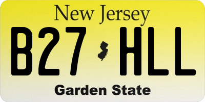 NJ license plate B27HLL