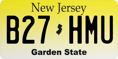 NJ license plate B27HMU
