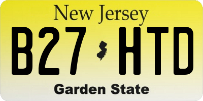 NJ license plate B27HTD