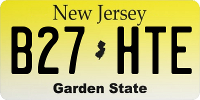 NJ license plate B27HTE