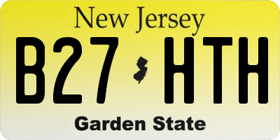 NJ license plate B27HTH