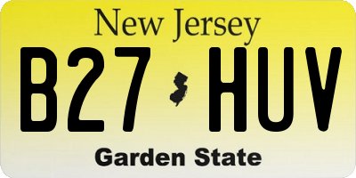NJ license plate B27HUV