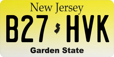 NJ license plate B27HVK