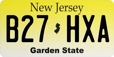 NJ license plate B27HXA