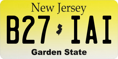 NJ license plate B27IAI