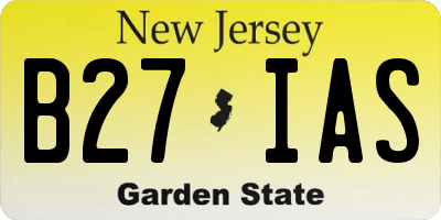 NJ license plate B27IAS