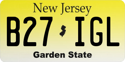 NJ license plate B27IGL