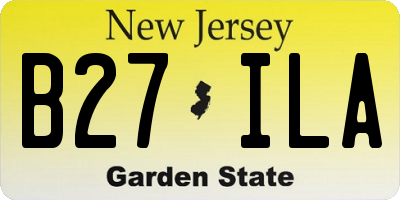 NJ license plate B27ILA