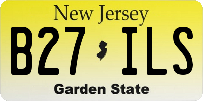 NJ license plate B27ILS