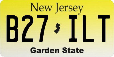 NJ license plate B27ILT