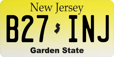 NJ license plate B27INJ