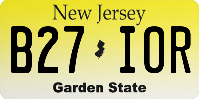 NJ license plate B27IOR