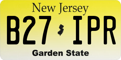 NJ license plate B27IPR