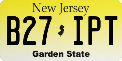 NJ license plate B27IPT