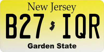 NJ license plate B27IQR
