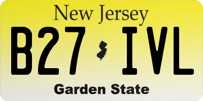 NJ license plate B27IVL