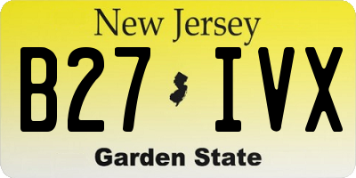 NJ license plate B27IVX