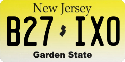 NJ license plate B27IXO
