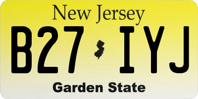 NJ license plate B27IYJ