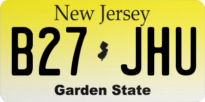 NJ license plate B27JHU