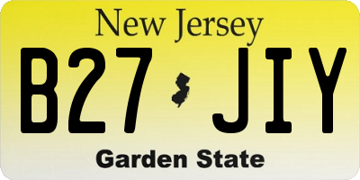 NJ license plate B27JIY