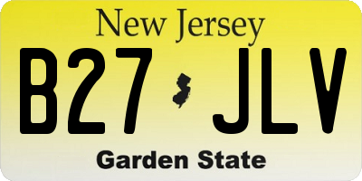 NJ license plate B27JLV