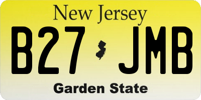 NJ license plate B27JMB