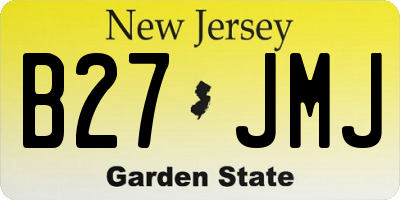 NJ license plate B27JMJ