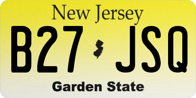 NJ license plate B27JSQ