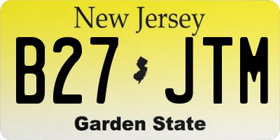 NJ license plate B27JTM
