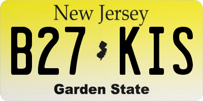 NJ license plate B27KIS