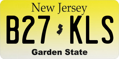 NJ license plate B27KLS